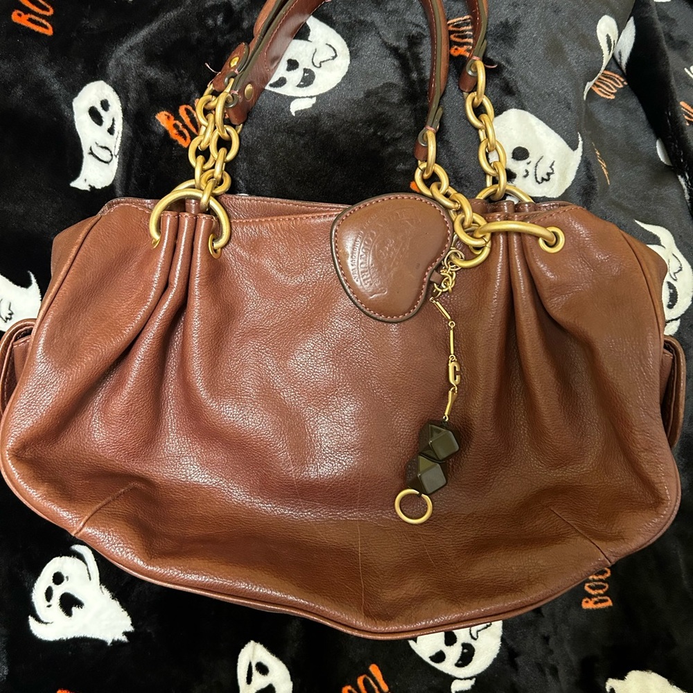 Leather Y2k juicy couture shoulder bag!